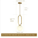 Axyaa Golden Glass Ball Pendant Lights for Modern Decor