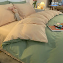 Axyaa Double/Queen Solid Color Duvet Cover Set - Anti-Mite & Durable