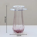Glass Vase Hydroponics Plant Pots by Axyaa: Elegant Table Decoration for Floral Arrangements