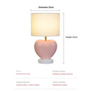 Axyaa Elegant Heart LED Floor Lamp Creamy Pink Ceramic Modern Home Lighting