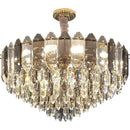 Luxury Clear Gray Crystal Ceiling Pendant Lamp by Axyaa