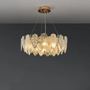 Axyaa Art Deco Glass LED Pendant Light - Dimmable Designer Suspension Luminaire