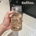 Axyaa Kawaii Cat Glass Cup 450ml - Heat Resistant, BPA-Free, Cute Design
