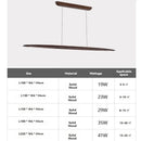 Axyaa Wood Linear LED Pendant Light with Remote Dimming