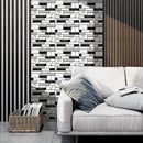 Axyaa Faux Stone Wall Panel Tile Sticker Peel and Stick Backsplash Kitchen Bathroom