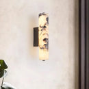 Marble LED Wall Lamp Brass Sconce for Bedroom & Aisle Lighting by Axyaa.