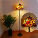Axyaa Stained Glass Floor Lamp: American Retro Tiffany Design for Living Room & Bedroom