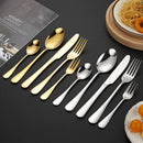 Axyaa 30-Piece Stainless Steel Tableware Set for Hotel and Dining