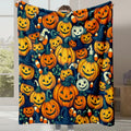 Axyaa Halloween Cartoon Flannel Blanket - Cute Print - Office Nap Sofa Blanket