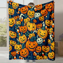 Axyaa Halloween Cartoon Flannel Blanket - Cute Print - Office Nap Sofa Blanket
