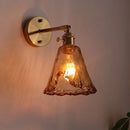 Axyaa Nordic Amber Glass LED Wall Lamp for Living Room and Bathroom