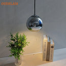 Axya Plated Glass Ball Pendant Lights for Home Decor