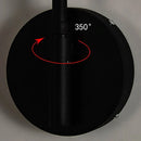 Axyaa Adjustable Black Metal Long Arm Wall Lamp for Bedroom Reading