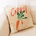 Fruit Girl Print Linen Pillowcase by Axyaa: Office Car Living Room Sofa Decor