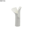 Axyaa Ceramic Petal Vase with Artificial Flowers - Desk Decoration & Home Decor