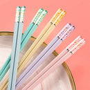 Axyaa Amber Sakura Chopsticks Set - Non-Slip, Eco-Friendly, Reusable, Japanese Style