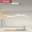 Axyaa Modern LED Chandelier - Dimmable Lighting for Living Room & Dining Room