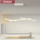 Axyaa Modern LED Chandelier for Living & Dining Room Dimmable Lighting