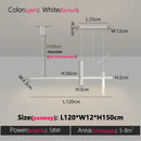 Axyaa LED Linear Chandelier: Modern Ceiling Suspension Lighting for Dining Room, Kitchen Island, Bar
