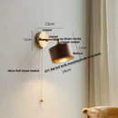 Axyaa Ash Wood LED Wall Lights - Modern Nordic Up Down Lamp