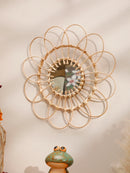 Sun Flower Art Wall Mirror by Axyaa - Handmade Decor for Bedroom & Living Room