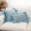 Axyaa Velvet Faux Feather Cushion Cover Soft Home Decor Pillow Cover Living Room