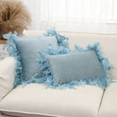 Axyaa Velvet Faux Feather Cushion Cover Soft Home Decor Pillow Cover Living Room