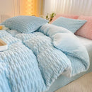 Axyaa Rabbit Velvet Milk Quilt Cover: Thick & Warm Bedding, 220x240, Double Use