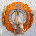 Axyaa Round Pink Placemats Set for Dining and Events