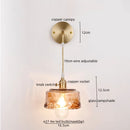 Axyaa Nordic Copper Glass LED Wall Light for Living Room, Bedroom, Bar - Modern Design