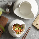 Axyaa Vase-Shaped Ceramic Dessert Plate for Stylish Dining