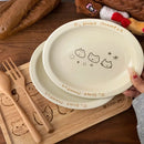 Axyaa Cream Star Cat Ins Wind Illustration Disc High Value Fruit Salad Breakfast Plate