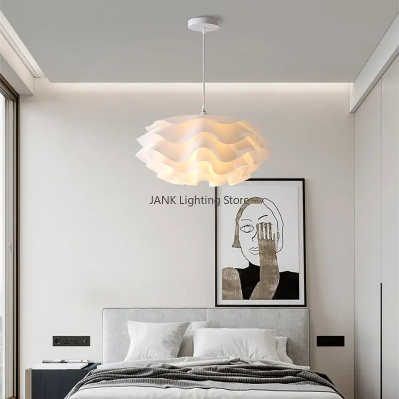 Axyaa Wave Chandelier: Elegant LED Decorative Lighting Fixture for Home, Office, and Bar