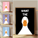 Axyaa Cute Duck Print Art Pink Canvas Poster Modern Wall Painting for Bedroom Decor