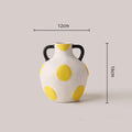 Axyaa Geometric Graffiti Ceramic Vase Flowerpot for Stylish Home Decor