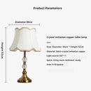 Axyaa Crystal Table Lamp & Floor Light Set for Elegant Living Room & Bedroom Decor