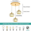 Axyaa Crystal E27 Chandelier for Dining Room, Bedroom, Kitchen - Modern Luxury Lighting