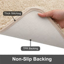 Axyaa Soft Plush Bathroom Mats Set: Shaggy, Absorbent, Non-Slip - 2Pcs