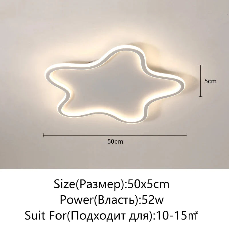 Axyaa Star LED Ceiling Light: Modern Room Decoration Fixture