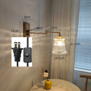 Axyaa Glass LED Wall Sconce Arm Rotate Bedroom Living Room Lights