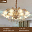 Axyaa Nordic Crystal Chandelier Modern Luxury Ceiling Light for Living Room Lobby