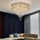 Axyaa Crystal Ceiling Lamps: Remote Control, Brightness Dimming, Living Room Chandeliers
