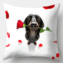 Axyaa Dog Cushion Cover 45x45cm Polyester Decorative Pillow Case Home Decor