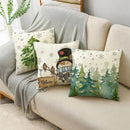 Axyaa Christmas Throw Pillow Covers - Zigzag Reindeer Red Pillowcase