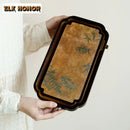 Axyaa Walnut Wood Tea Tray for Japanese Cuisine and Coffee Serving