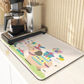 Axyaa Monkey Pattern Diatomaceous Earth Coasters: Stylish Cup Placemats & Coaster Set