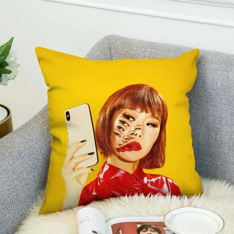 Axyaa Toiletpaper Body Pillow Cover 40x40 Decorative Cushion Case for Bed and Sofa
