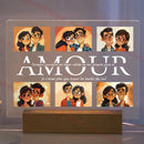 Axyaa Personalized 3D Acrylic Lamp for Mom Dad Love Family Birthday Gift