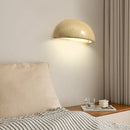 Yellow Travertine Semi Circle Wall Light | Retro Nordic Style Bedside Lamp by Axyaa
