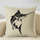 Axyaa Octopus Personality Linen Pillowcase for Marine Life Sofa Decoration